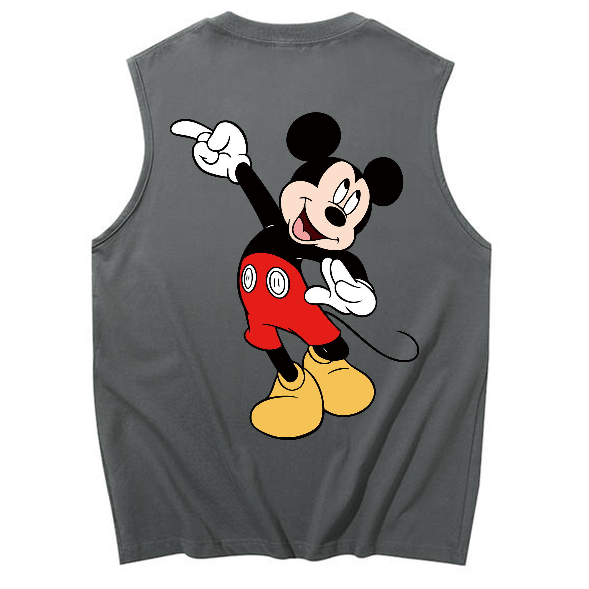 ミッキーマウス Mickey Mouse コットン100％タンクトップ（背面プリント）